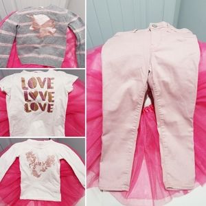 GIRLS PINK SHIMMER ROSE GOLD BUNDLE